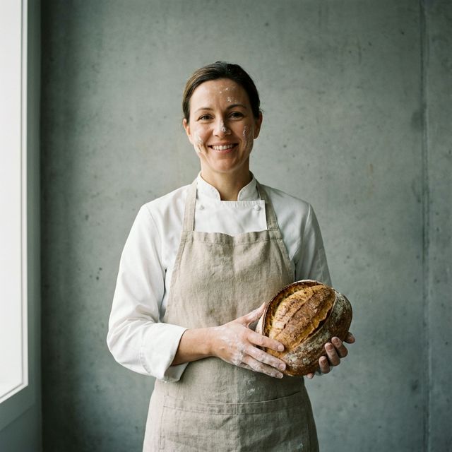 Marie, boulangère utilisant l'automatisation pour ses stocks